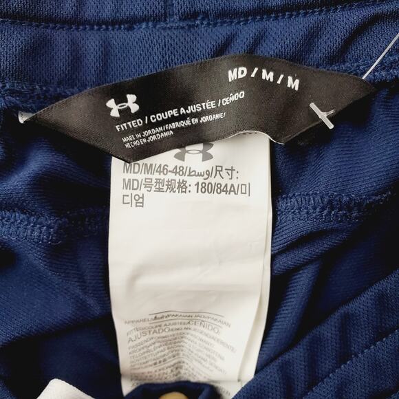 NWT Under Armour Men's Med Fitted Performance Taper Joggers Dark Blue Zipper Leg - Picture 10 of 13